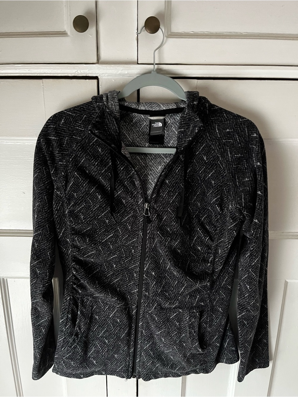 The North Face Women's Black Patterned Full-Zip Hoodie - Size M
